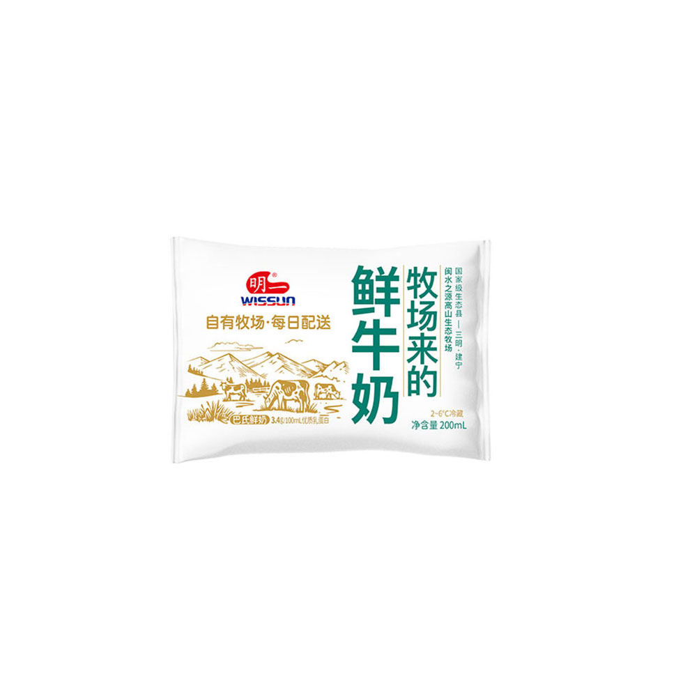 明一巴氏鮮牛奶200ML